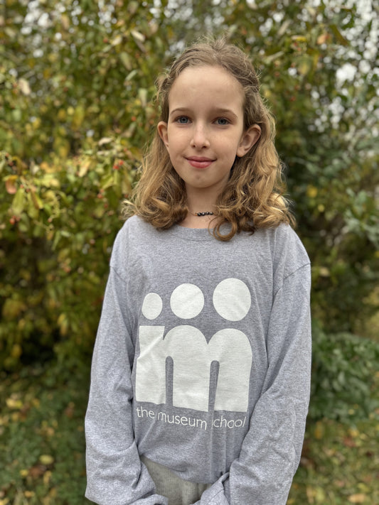 M Logo Long Sleeve Adult T-shirt Sport Grey