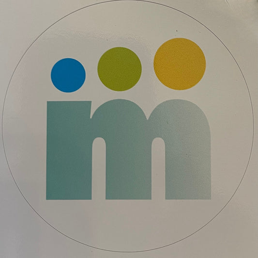 M Logo Round Decal